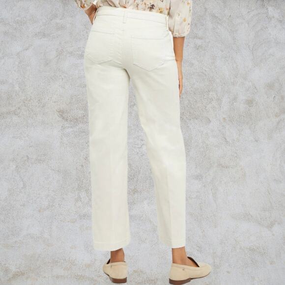 NEW $109 NYDJ Teresa Wide Leg Ankle Jeans Pants 18 Lift Tuck Smoothing Eggshell - Picture 3 of 7